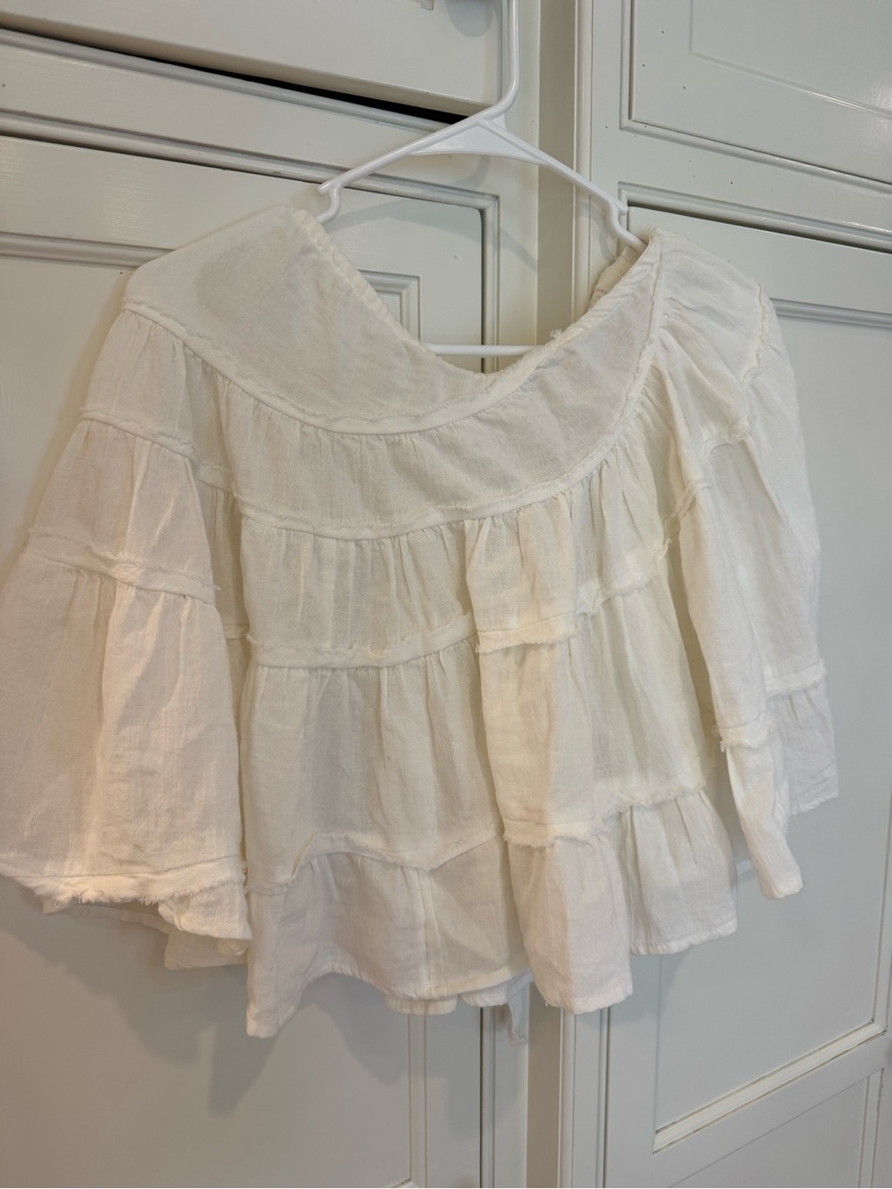 Women’s White Tiered Free People Skirt-